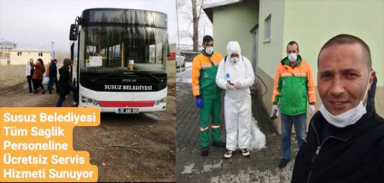 Susuz Belediyesi, Coronavirüs ile mücadeleye devam ediyor